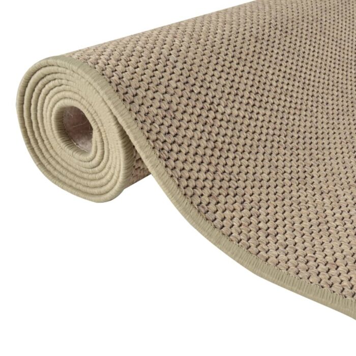 Tapis de couloir aspect sisal sable 80x200 cm – Image 3