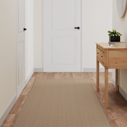 Tapis de couloir aspect sisal sable 80x200 cm