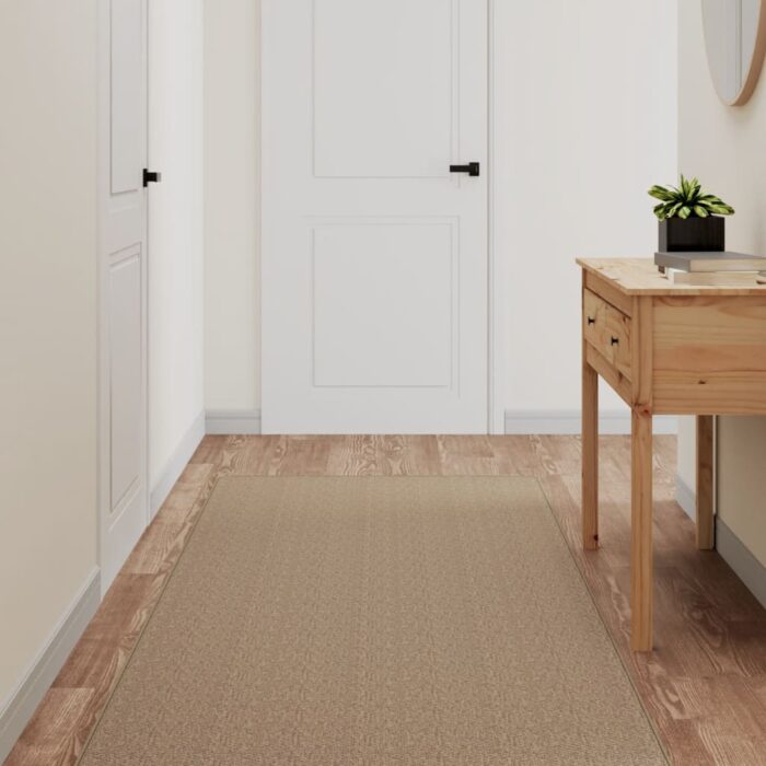 Tapis de couloir aspect sisal sable 80x200 cm – Image 1