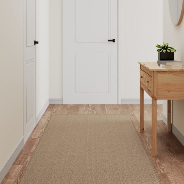 Tapis de couloir aspect sisal sable 80x300 cm – Image 1
