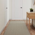 Tapis de couloir aspect sisal argenté 80x300 cm