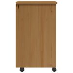 Armoire roulante avec tiroirs MOSS bois de pin marron miel – Image 3