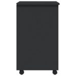 Armoire roulante avec tiroirs MOSS gris bois de pin solide – Image 3