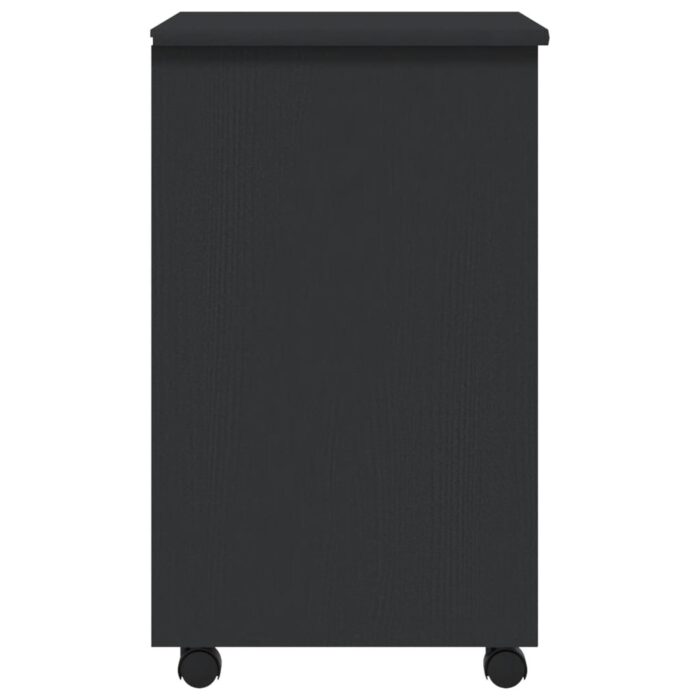 Armoire roulante avec tiroirs MOSS gris bois de pin solide – Image 3