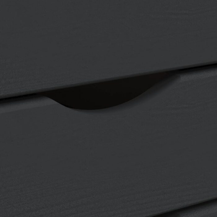 Armoire roulante avec tiroirs MOSS gris bois de pin solide – Image 5