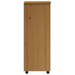 Armoire roulante avec tiroirs MOSS bois de pin marron miel – Image 3