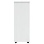 Armoire roulante avec tiroirs MOSS blanc bois de pin solide – Image 3