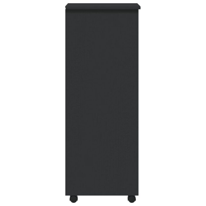 Armoire roulante avec tiroirs MOSS gris bois de pin solide – Image 3