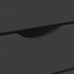 Armoire roulante avec tiroirs MOSS gris bois de pin solide – Image 5