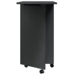 Armoire roulante avec bureau MOSS gris bois de pin solide – Image 3