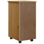 Armoire roulante avec tiroirs MOSS bois de pin marron miel – Image 4