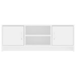 Meuble TV blanc 102x30x37,5 cm bois d'ingénierie – Image 3