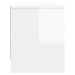 Meuble TV blanc brillant 102x30x37,5 cm bois d'ingénierie – Image 5