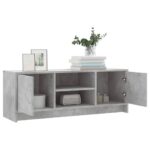Meuble TV gris béton 102x30x37,5 cm bois d'ingénierie – Image 2