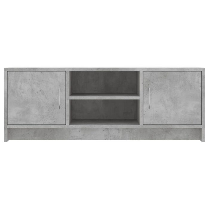 Meuble TV gris béton 102x30x37,5 cm bois d'ingénierie – Image 3