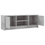 Meuble TV gris béton 102x30x37,5 cm bois d'ingénierie – Image 4