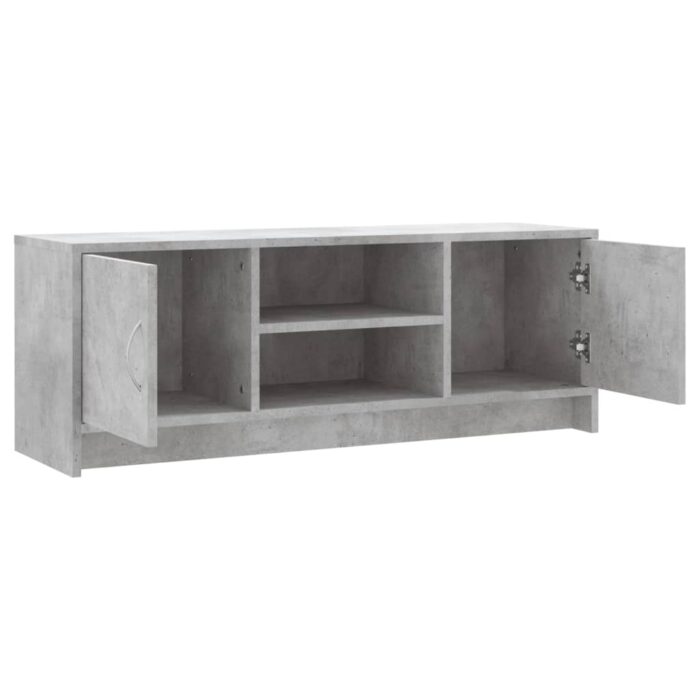 Meuble TV gris béton 102x30x37,5 cm bois d'ingénierie – Image 4