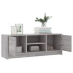 Meuble TV sonoma gris 102x30x37,5 cm bois d'ingénierie – Image 2