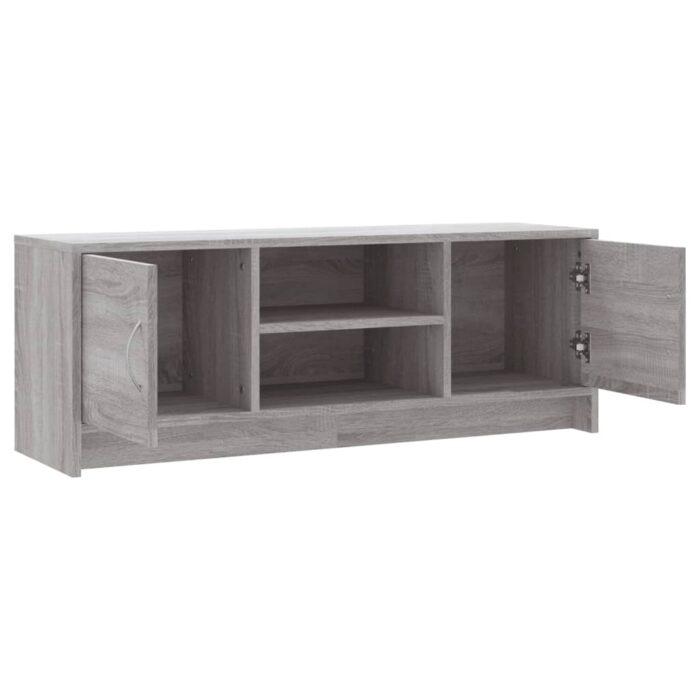 Meuble TV sonoma gris 102x30x37,5 cm bois d'ingénierie – Image 4