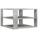 Table basse gris béton 59,5x59,5x40 cm bois d'ingénierie – Image 3