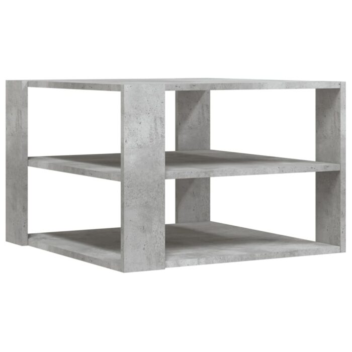 Table basse gris béton 59,5x59,5x40 cm bois d'ingénierie – Image 3