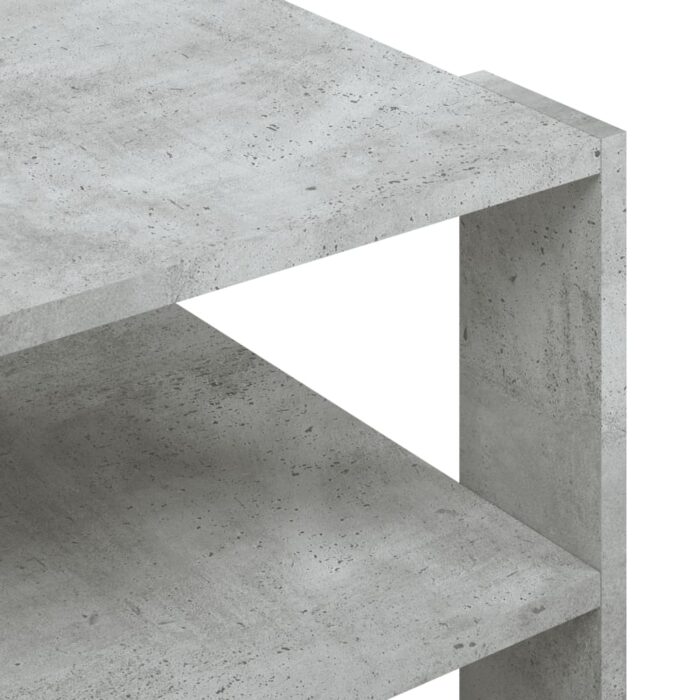Table basse gris béton 59,5x59,5x40 cm bois d'ingénierie – Image 5