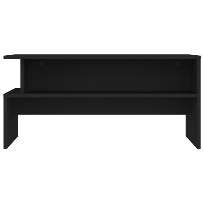 Table basse noir 90x55x42,5 cm bois d'ingénierie – Image 2