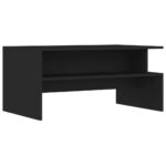 Table basse noir 90x55x42,5 cm bois d'ingénierie – Image 4