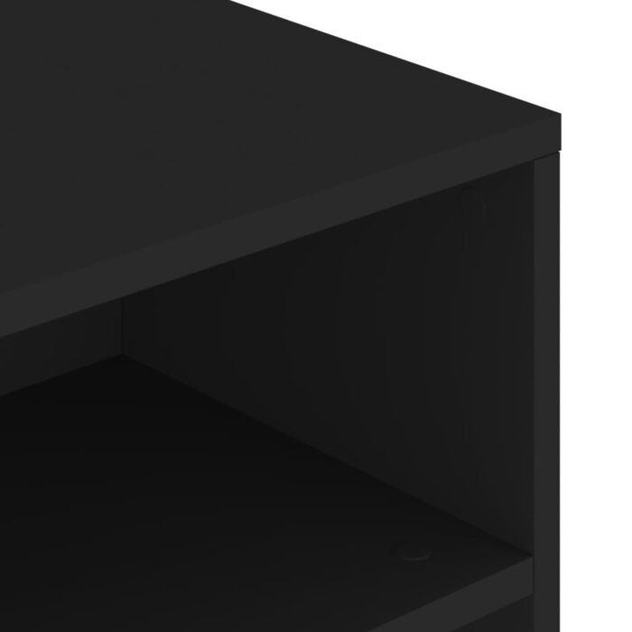 Table basse noir 90x55x42,5 cm bois d'ingénierie – Image 5