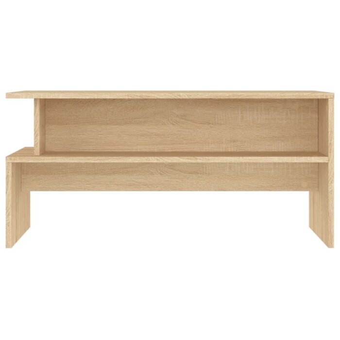 Table basse chêne sonoma 90x55x42,5 cm bois d'ingénierie – Image 2