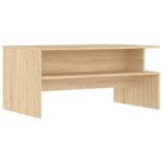 Table basse chêne sonoma 90x55x42,5 cm bois d'ingénierie – Image 4