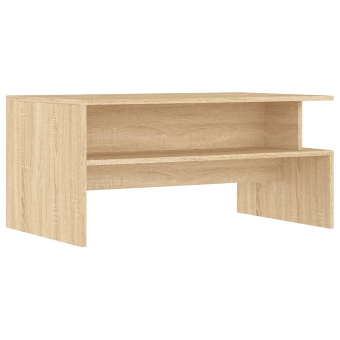 Table basse chêne sonoma 90x55x42,5 cm bois d'ingénierie – Image 4
