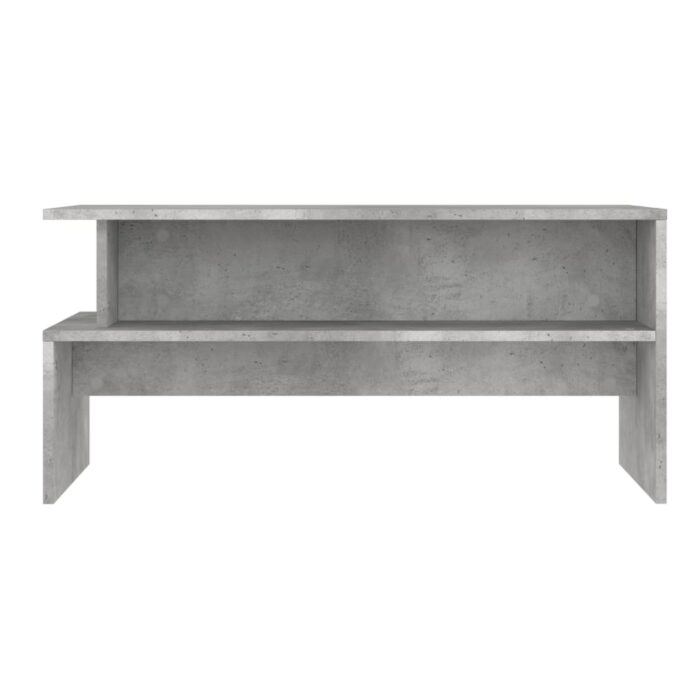 Table basse gris béton 90x55x42,5 cm bois d'ingénierie – Image 2
