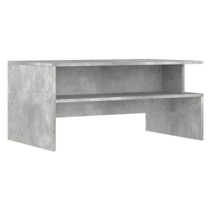 Table basse gris béton 90x55x42,5 cm bois d'ingénierie – Image 4