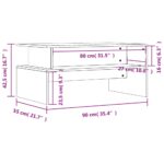 Table basse blanc brillant 90x55x42,5 cm bois d'ingénierie – Image 7