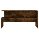 Table basse chêne fumé 90x55x42,5 cm bois d'ingénierie – Image 2