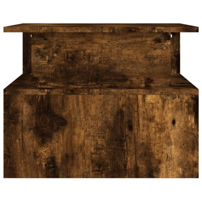 Table basse chêne fumé 90x55x42,5 cm bois d'ingénierie – Image 3