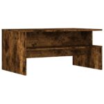 Table basse chêne fumé 90x55x42,5 cm bois d'ingénierie – Image 4