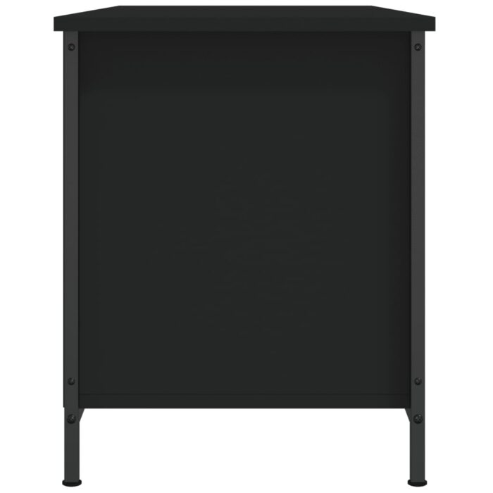 Meuble TV Noir 100x40x50 cm Bois d'ingénierie – Image 5