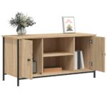 Meuble TV Chêne sonoma 100x40x50 cm Bois d'ingénierie – Image 2
