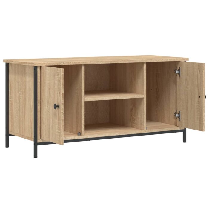 Meuble TV Chêne sonoma 100x40x50 cm Bois d'ingénierie – Image 3