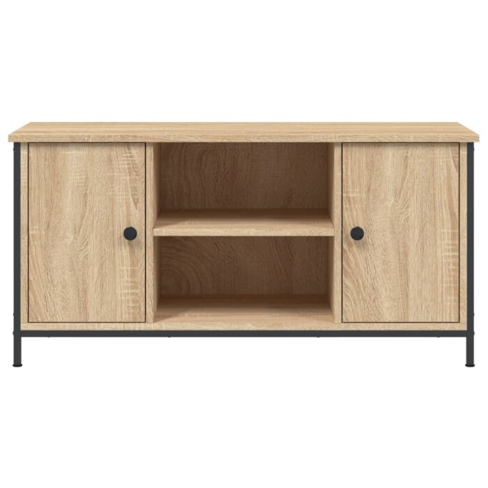 Meuble TV Chêne sonoma 100x40x50 cm Bois d'ingénierie – Image 4