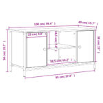 Meuble TV Chêne sonoma 100x40x50 cm Bois d'ingénierie – Image 8