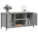 Meuble TV Sonoma gris 100x40x50 cm Bois d'ingénierie – Image 2