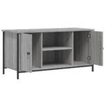 Meuble TV Sonoma gris 100x40x50 cm Bois d'ingénierie – Image 3