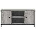 Meuble TV Sonoma gris 100x40x50 cm Bois d'ingénierie – Image 4