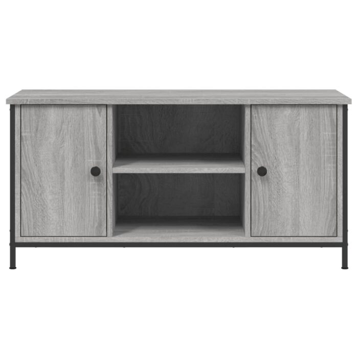 Meuble TV Sonoma gris 100x40x50 cm Bois d'ingénierie – Image 4