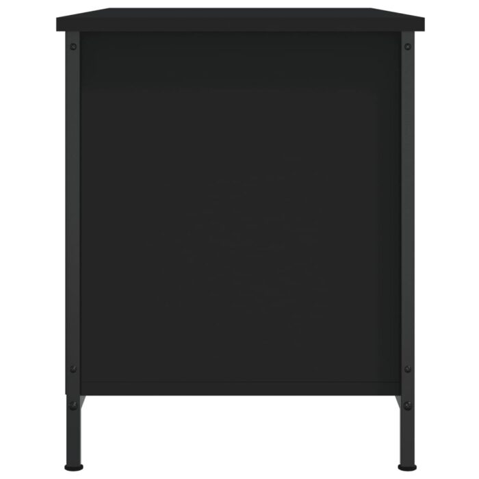Meuble TV Noir 80x40x50 cm Bois d'ingénierie – Image 5