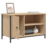 Meuble TV Chêne sonoma 80x40x50 cm Bois d'ingénierie – Image 2