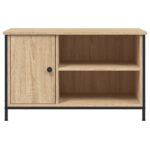 Meuble TV Chêne sonoma 80x40x50 cm Bois d'ingénierie – Image 4